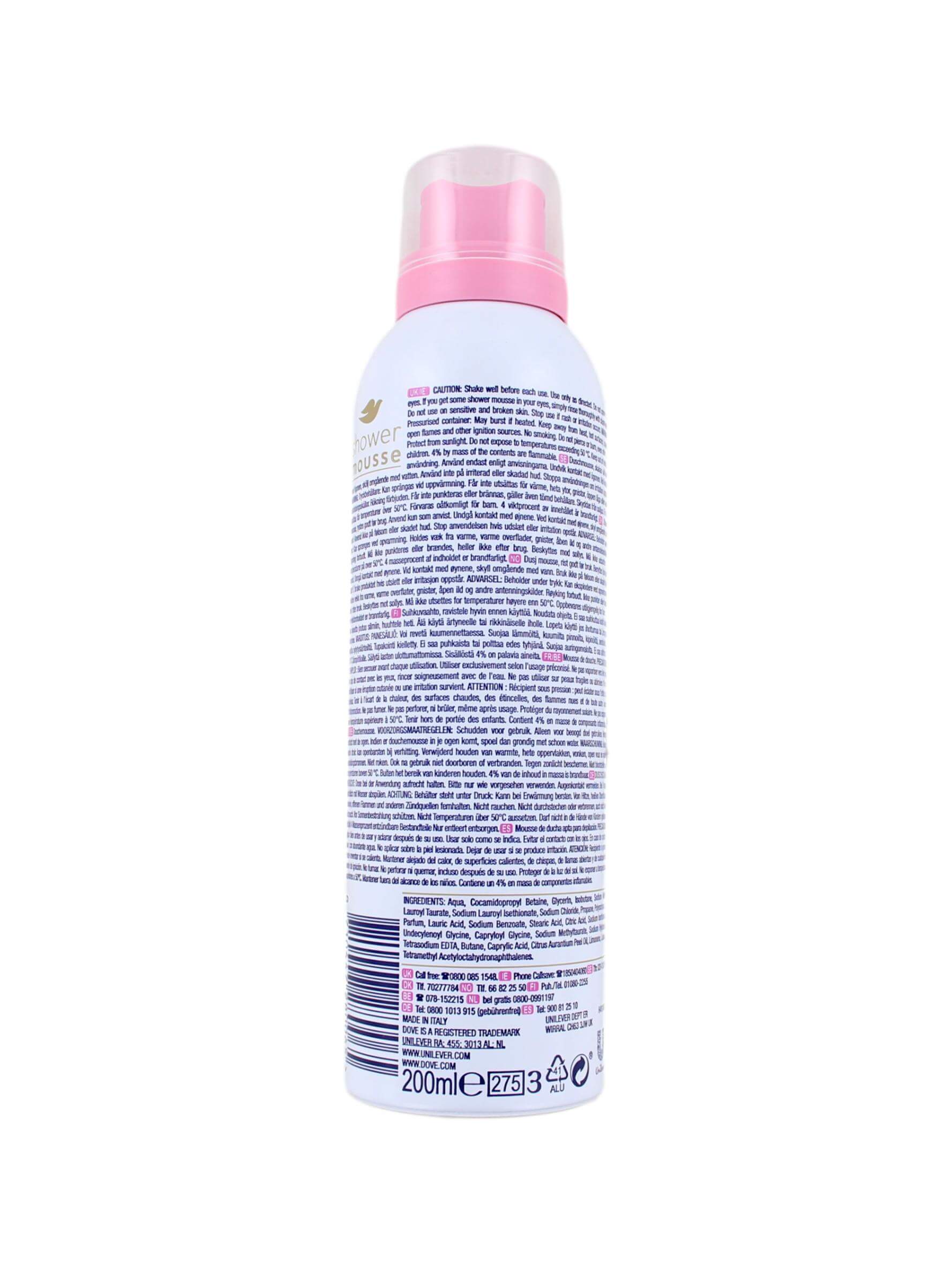 Dove Shower Mousse Rose Oill, 200 ml