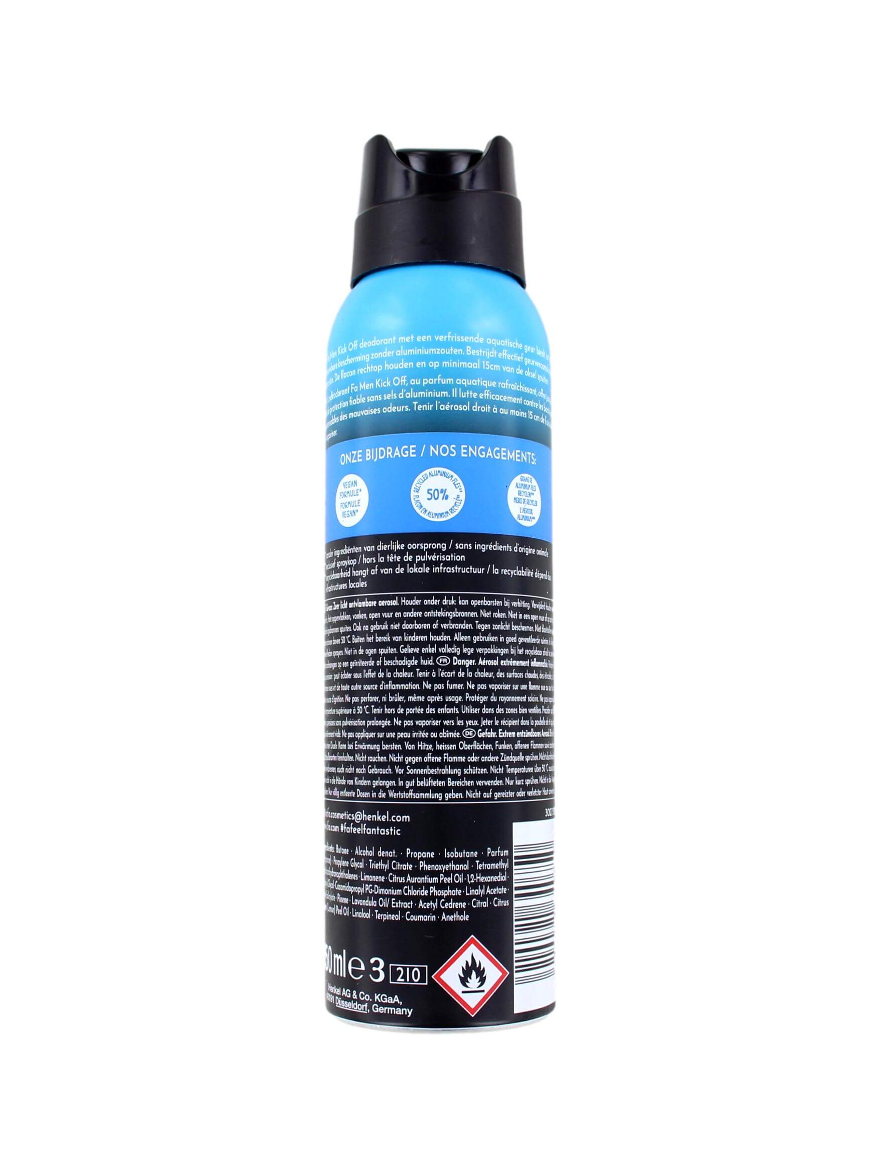 Fa Men Deodorant Spray Kick Off, 150 ml