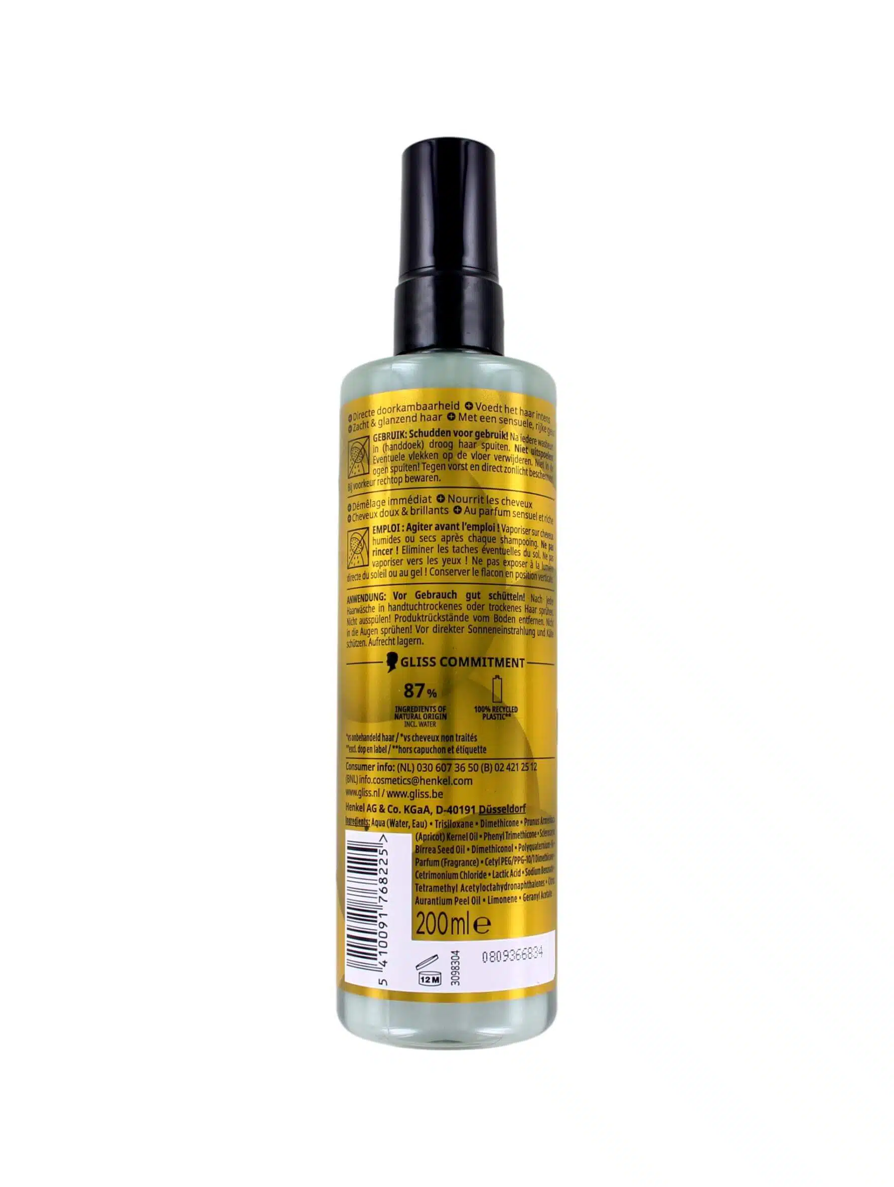 Gliss Kur Anti Klit Spray Oil Nutritive, 200 ml