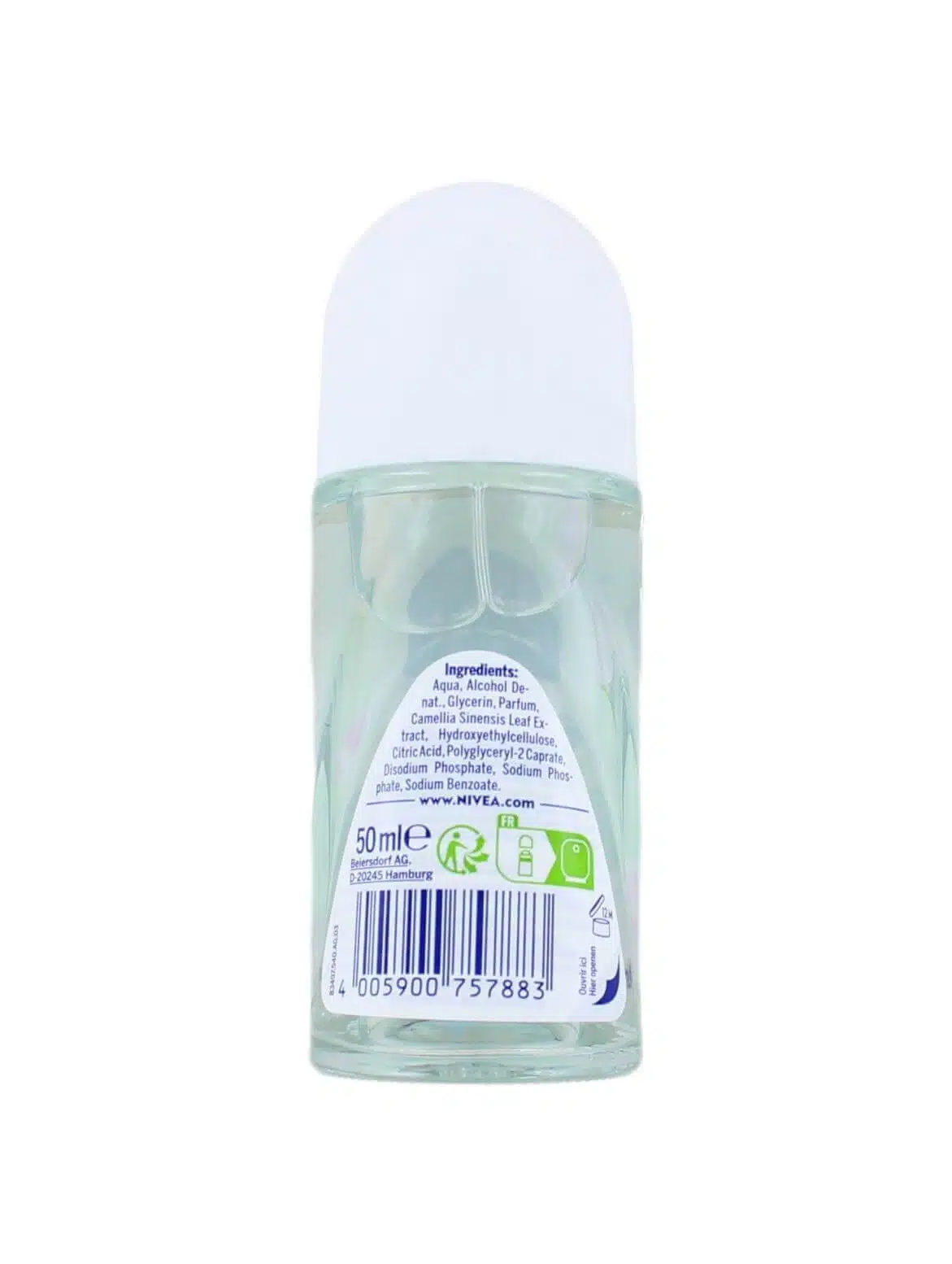 Nivea Deodorant Roller Naturally Good Bio Green Tea, 50 ml