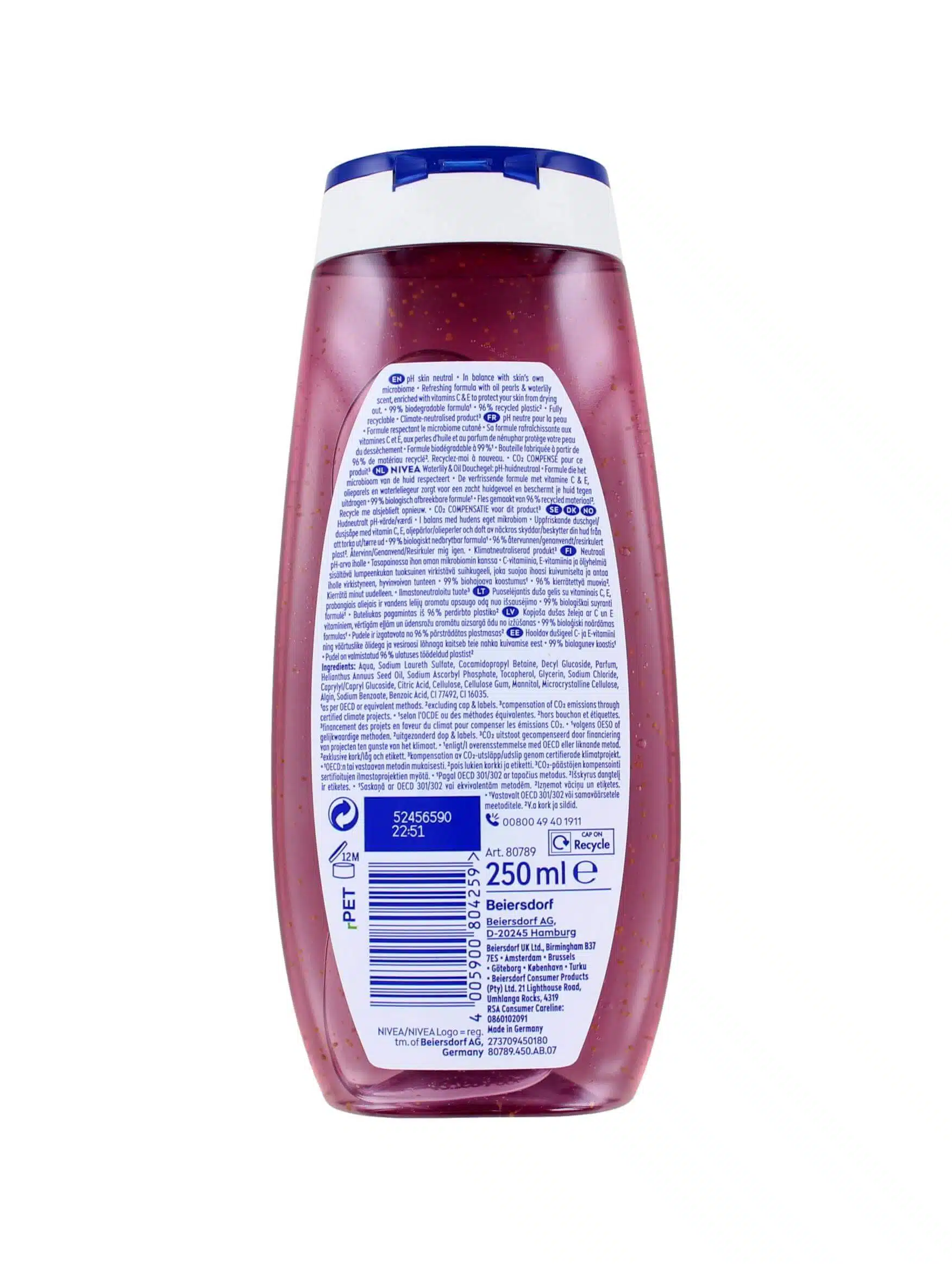 Nivea Douchegel Waterlily & Oil, 250 ml