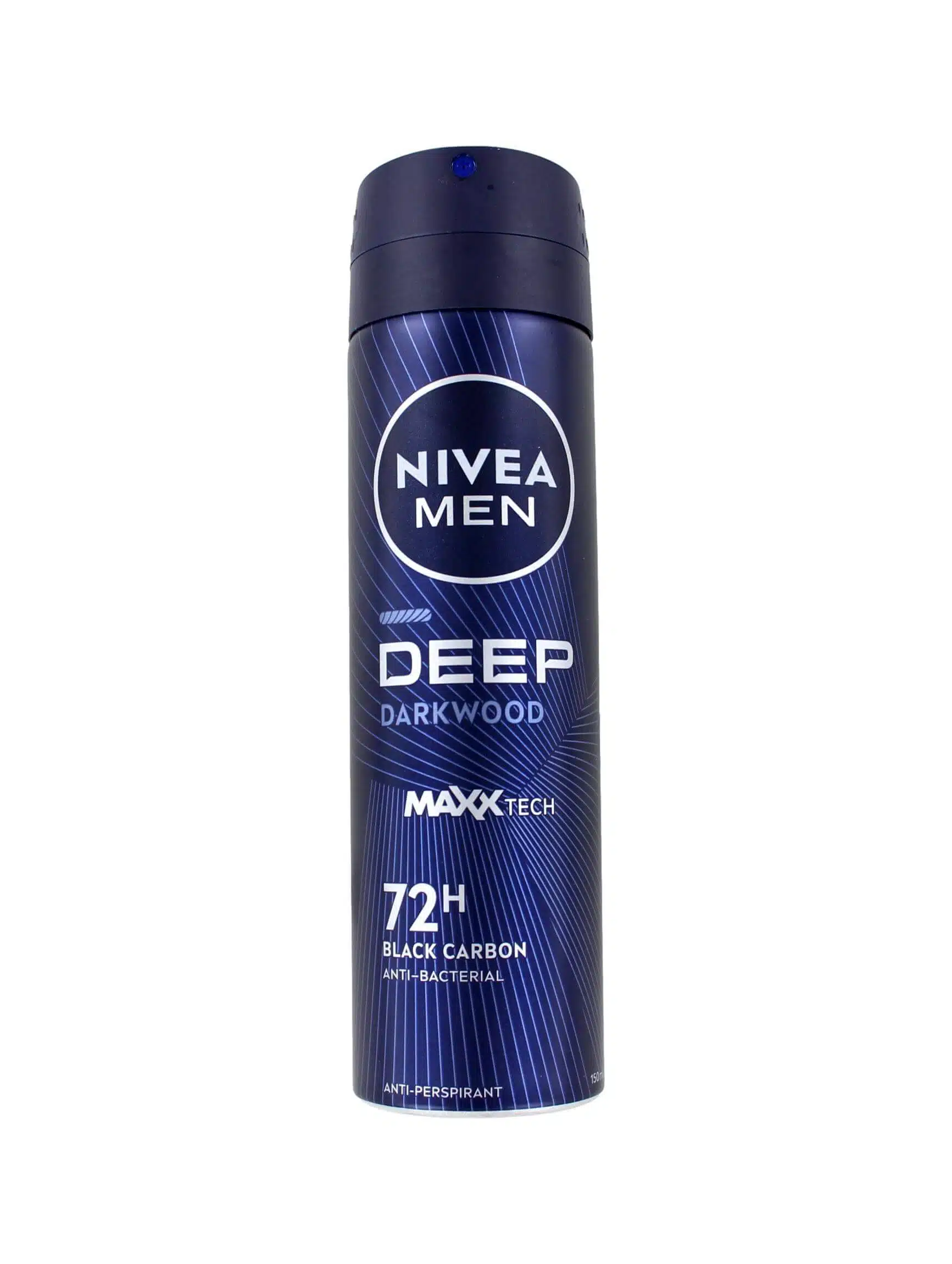 Nivea Men Deodorant Spray Deep Black Carbon Darkwood, 150 ml