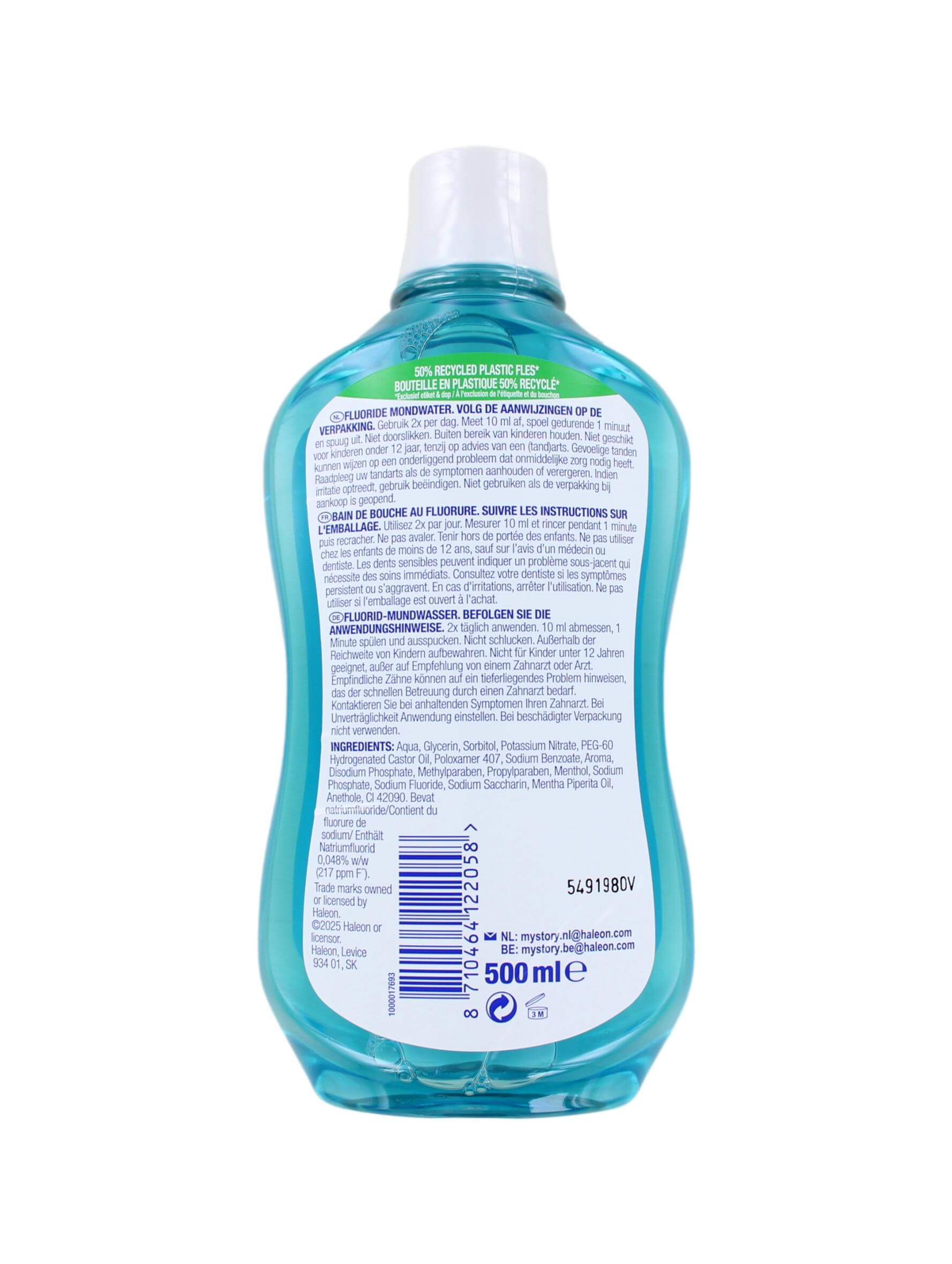 Sensodyne Mondwater Long Lasting Cool Mint, 500 ml