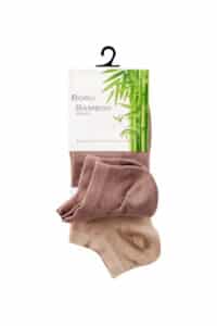 Boru Bamboo Short Sokken Donker Beige 2-pack