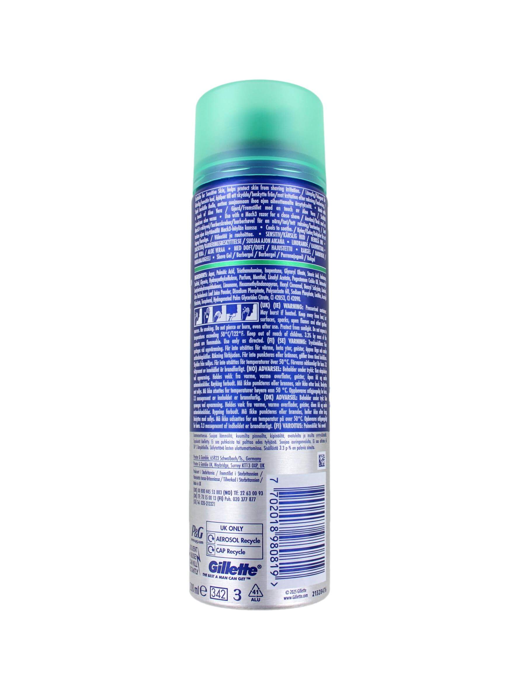 Gillette Series Scheergel Gevoelige Huid, 200 ml