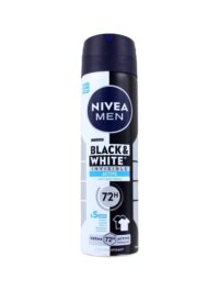 Nivea Men Deodorant Spray Invisible Black & White Active, 150 ml