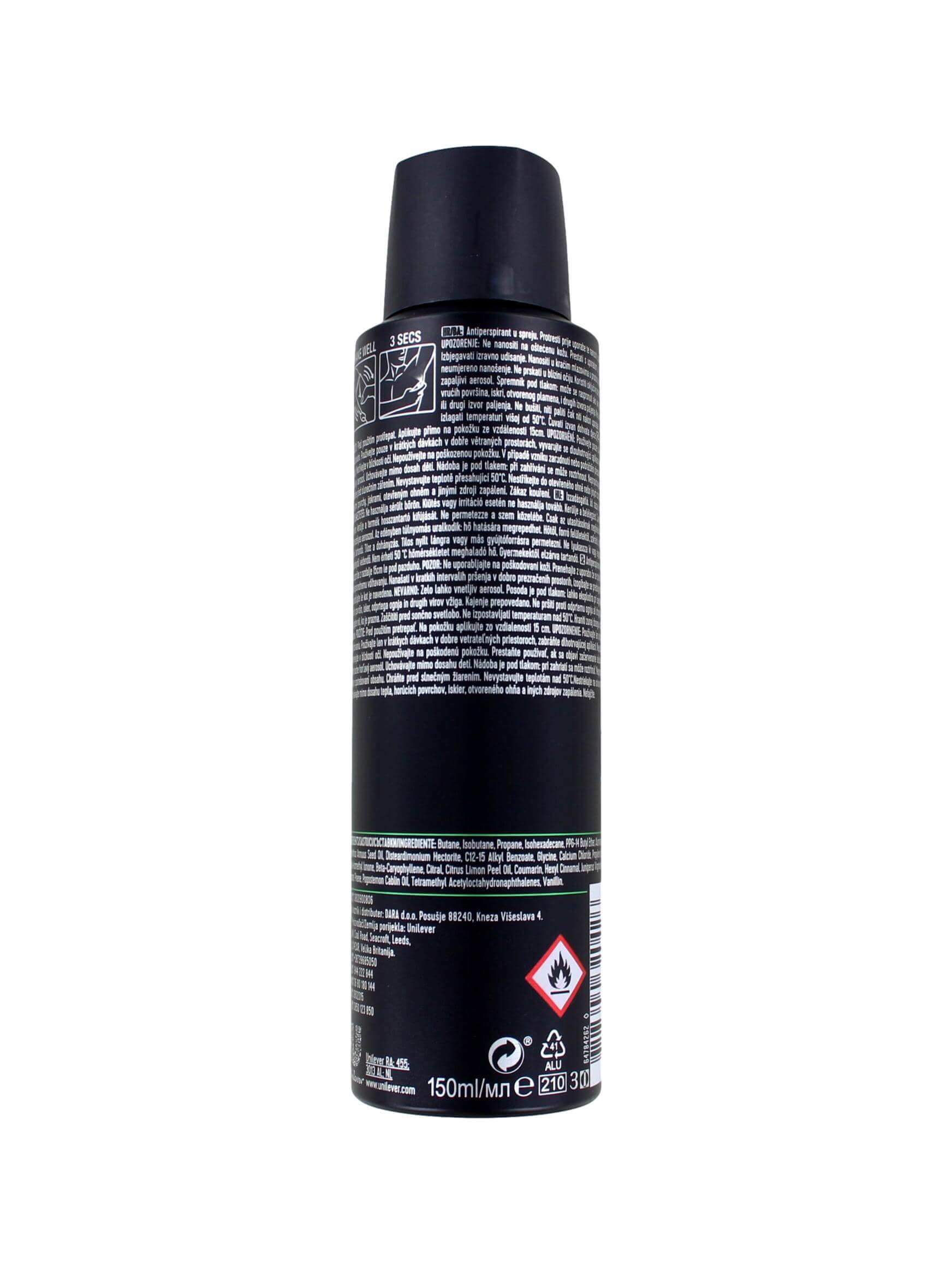 Rexona Men Deodorant Spray Quantum Dry, 150 ml