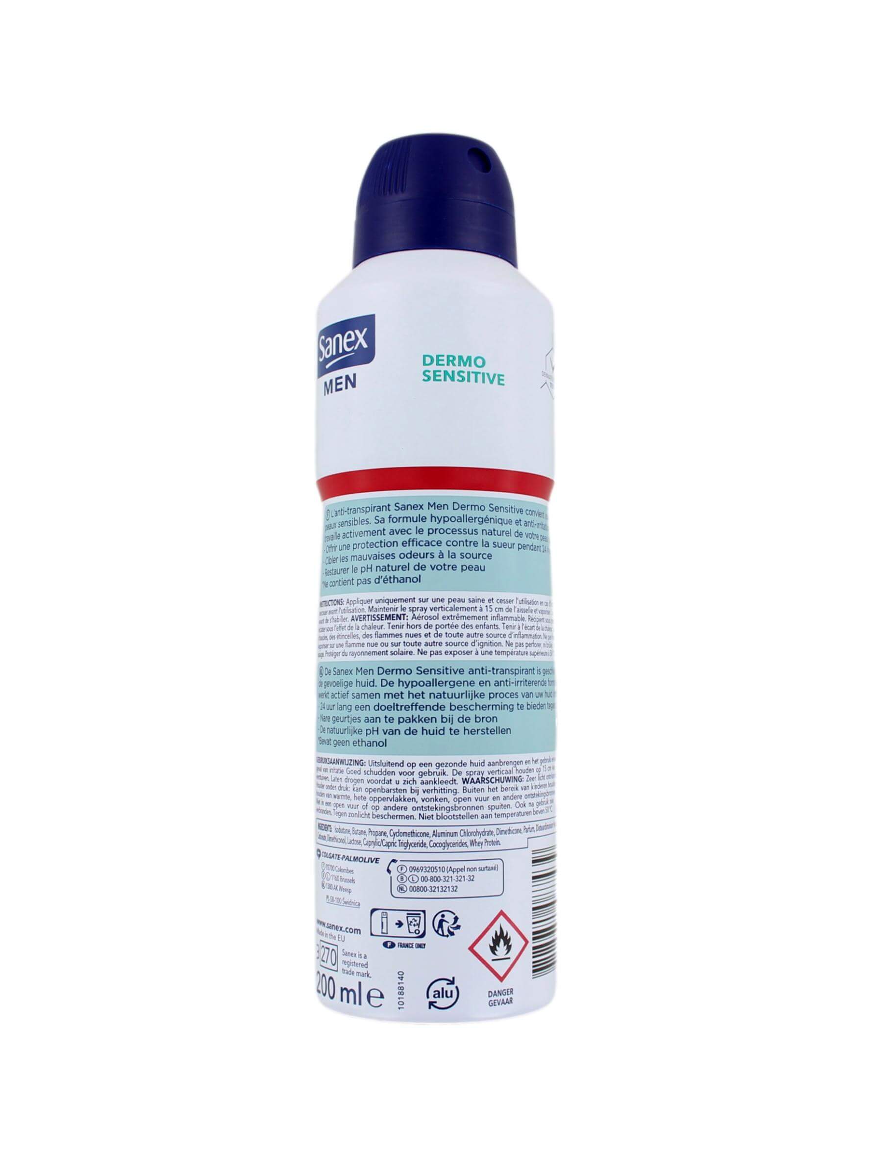 Sanex Deodorant Spray For Men Dermo Sensitive, 200 ml