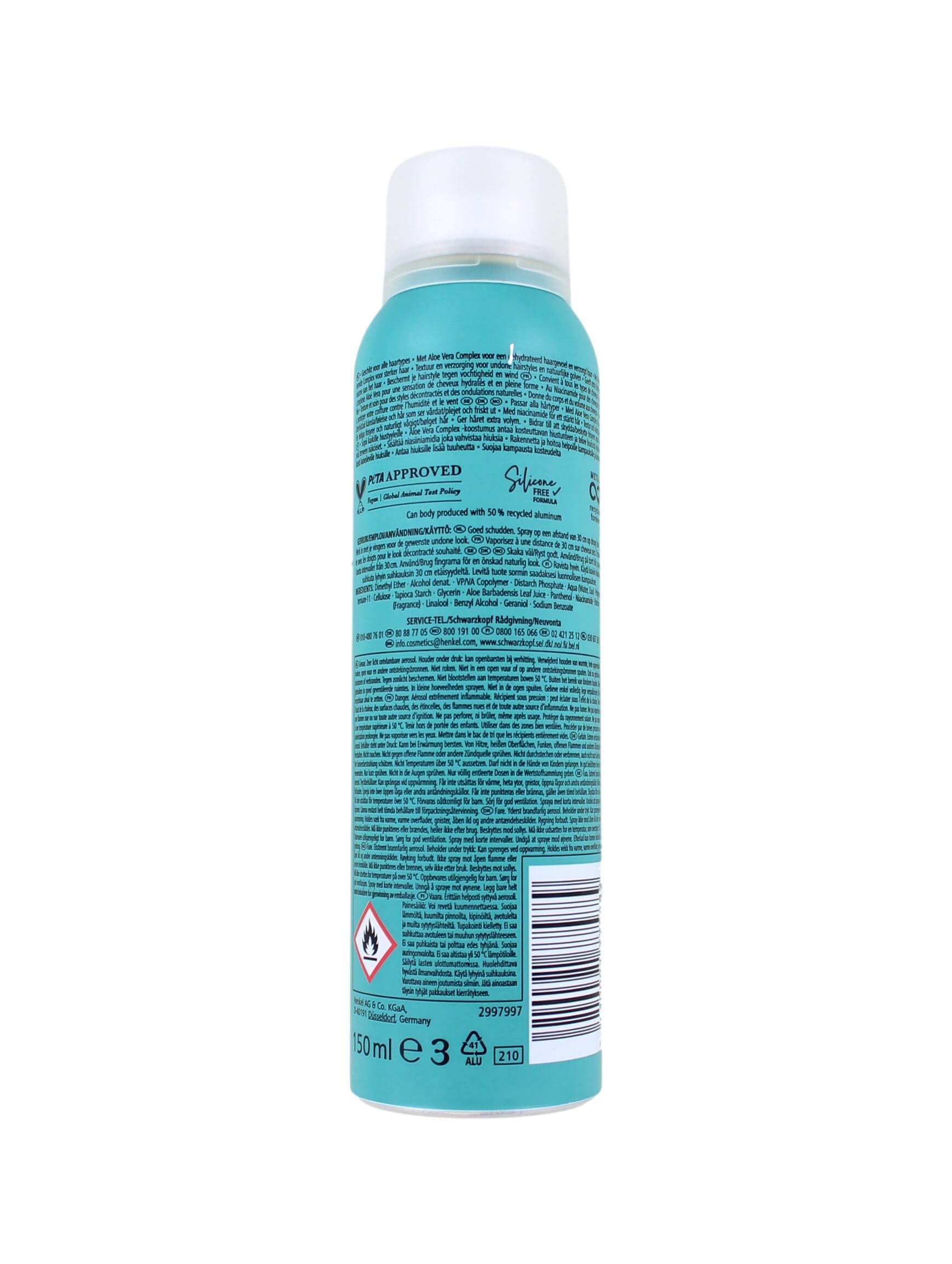 Taft Texturizing Spray Aloe Boost, 150 ml