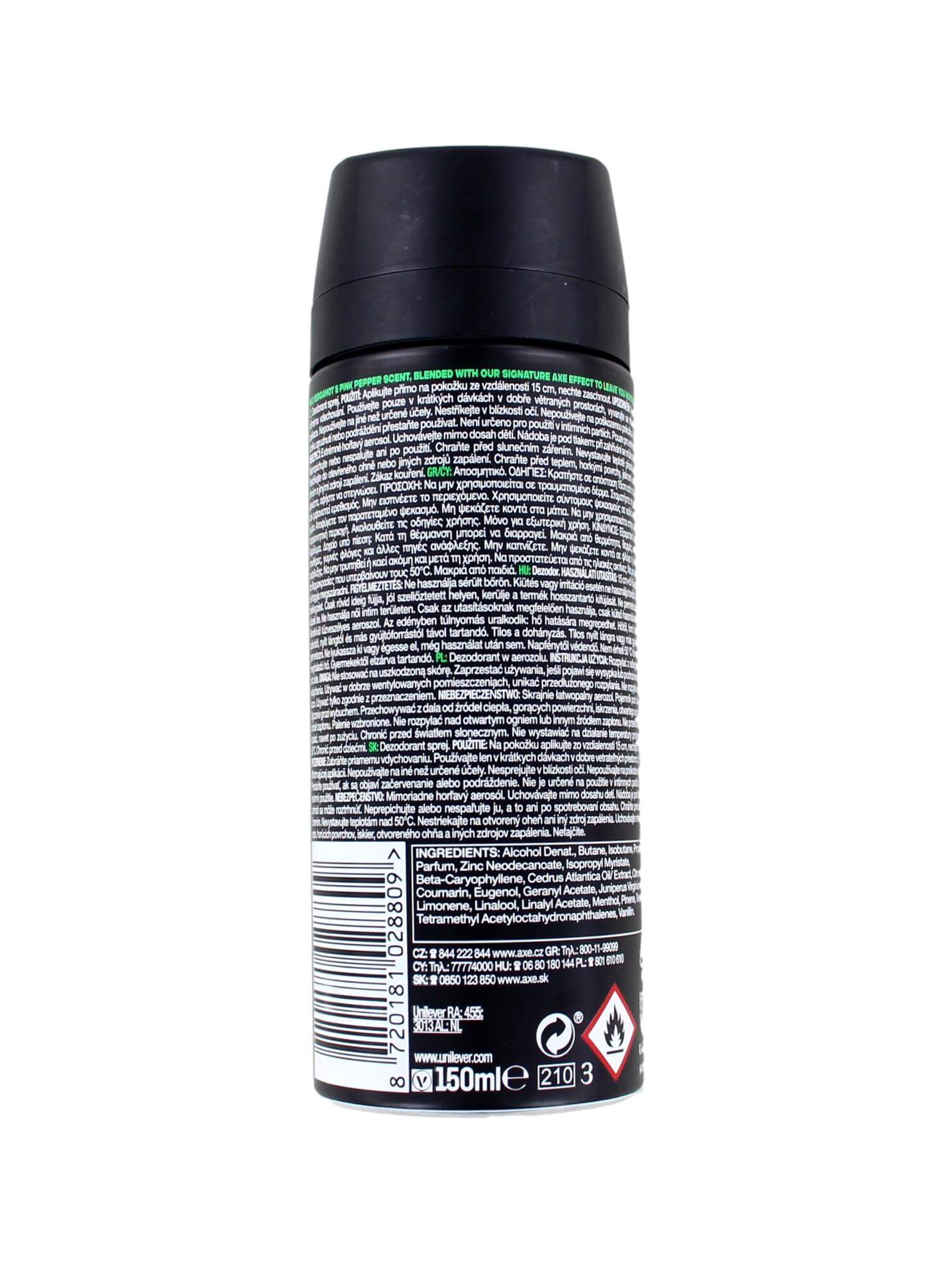 Axe Deodorant Spray Wild Bergamot & Pink Pepper, 150 ml