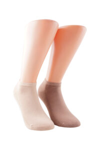 Boru Bamboo Short Met Badstof Sokken Donker Beige 2-pack