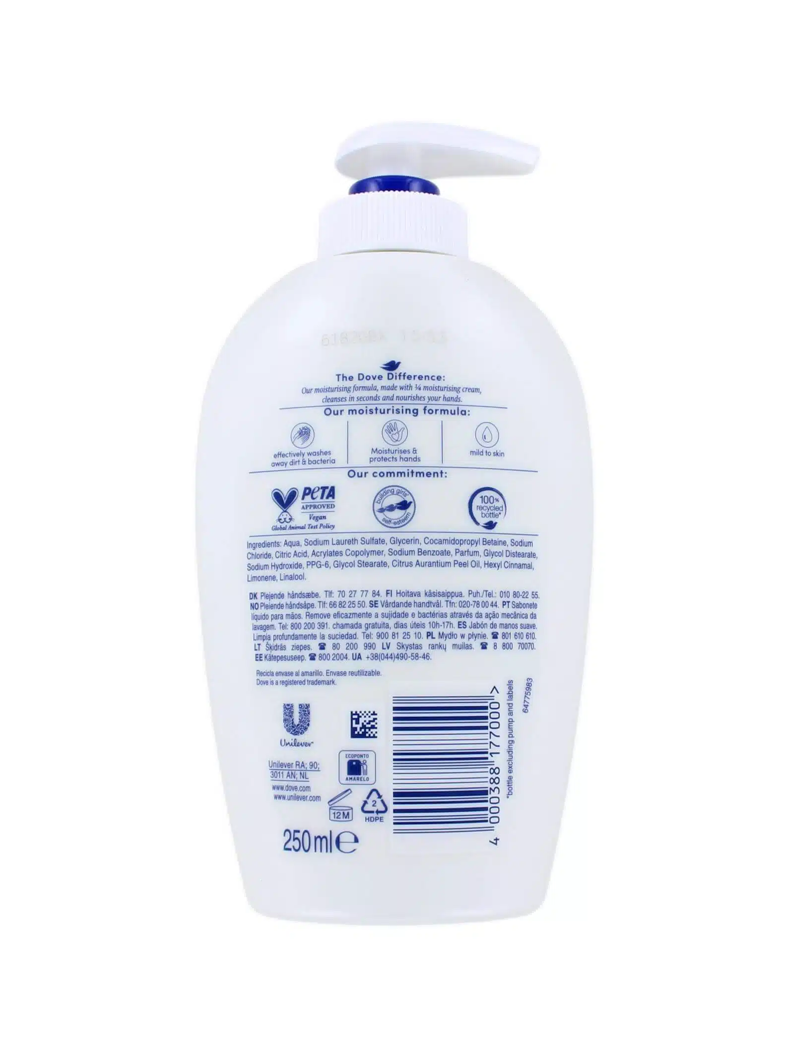 Dove Handzeep Deeply Nourishing, 250 ml