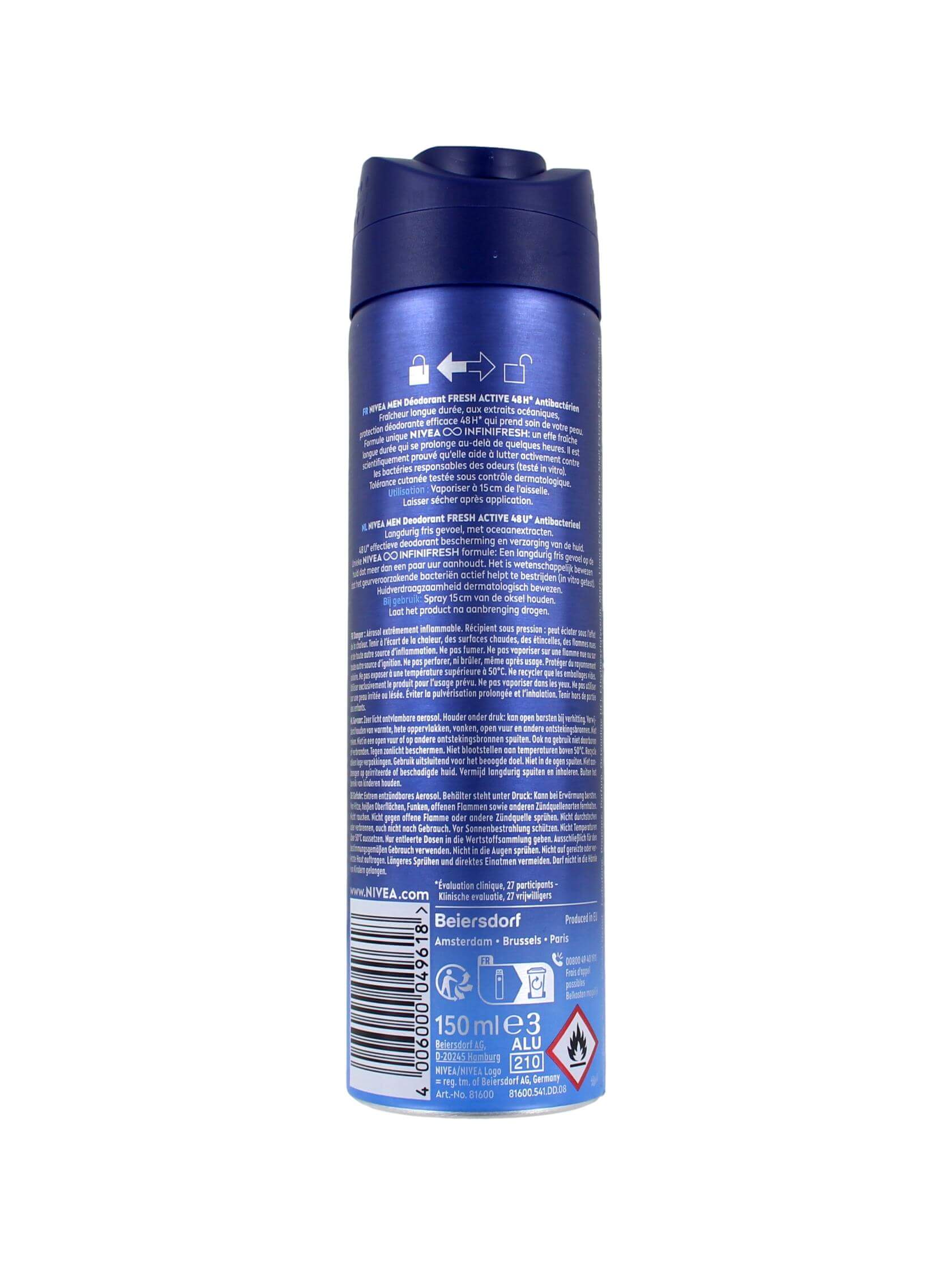 Nivea Men Deodorant Spray Fresh Active, 150 ml