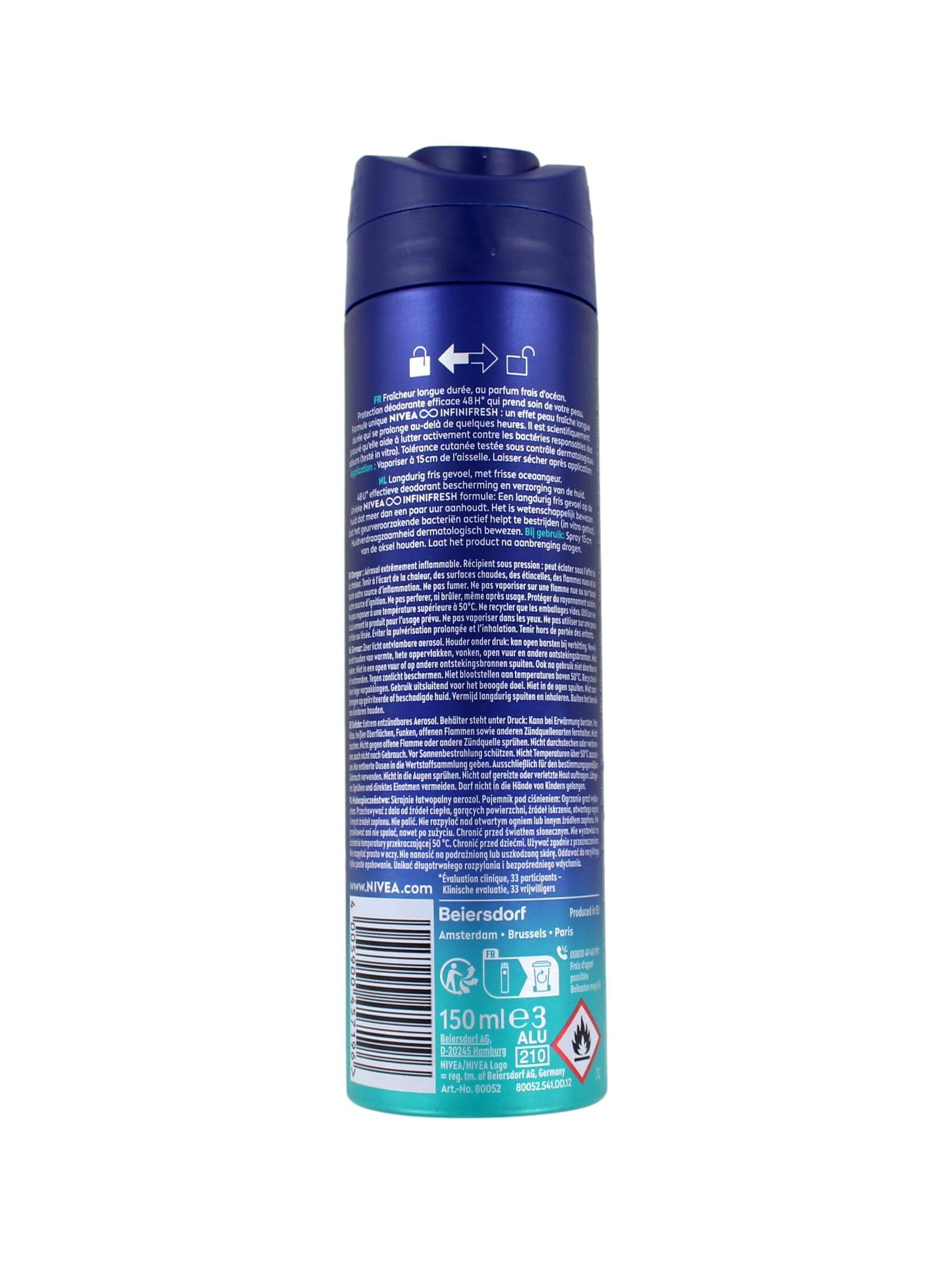Nivea Men Deodorant Spray Fresh Ocean, 150 ml